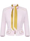 Elisabetta Franchi Crêpe Jacket With Two-tone Scarf