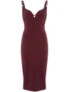 Elisabetta Franchi Stretch Crepe Midi Dress
