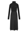 Elisabetta Franchi Elisabetta Franci Black Turtleneck Dress In Black