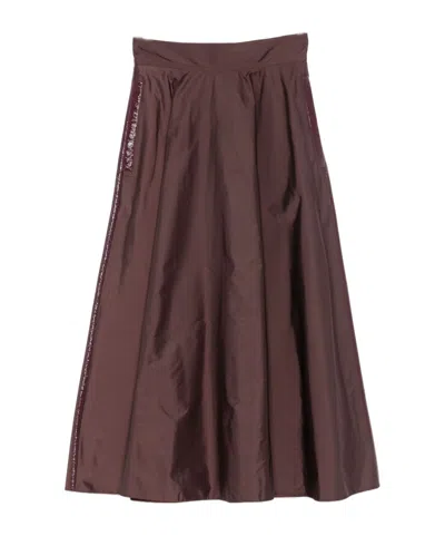 ELISABETTA FRANCHI EMBELLISHED A-LINE MIDI SKIRT