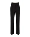 Elisabetta Franchi High-waisted Tailored Pants With Button Detail In Black