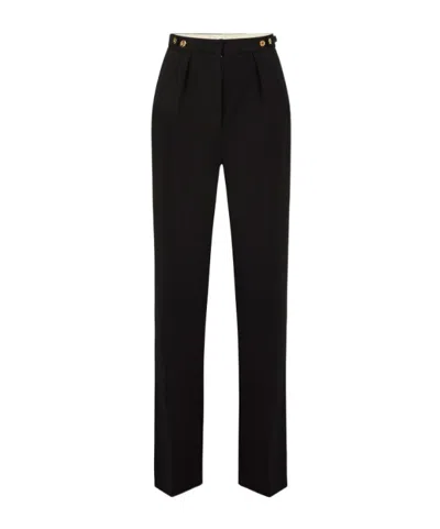 ELISABETTA FRANCHI ELISABETTA FRANCHI EMBELLISHED CRÊPE TROUSERS