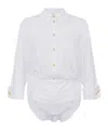 Elisabetta Franchi Embellished-cuff Shirt In White