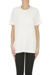 Elisabetta Franchi Embellished Designer Logo T-shirt In White