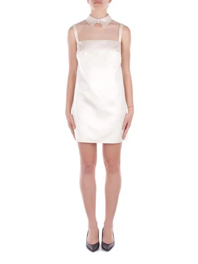 Elisabetta Franchi Embellished Duchesse Satin Dress In Yellow