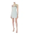 Elisabetta Franchi Embellished Sleeveless Mini Dress In Blue