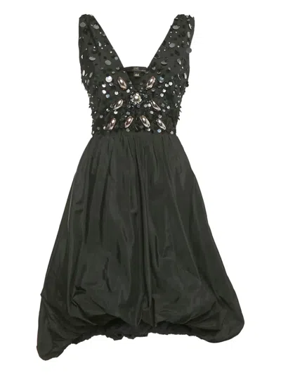Pre-owned Elisabetta Franchi Embellishment Dress In Black