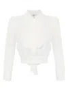 Elisabetta Franchi Elegant White Shirt With Rear Tie In White
