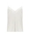 Elisabetta Franchi Ivory Beaded Top In Avorio