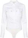 Elisabetta Franchi Embroidered-logo Body In 白色