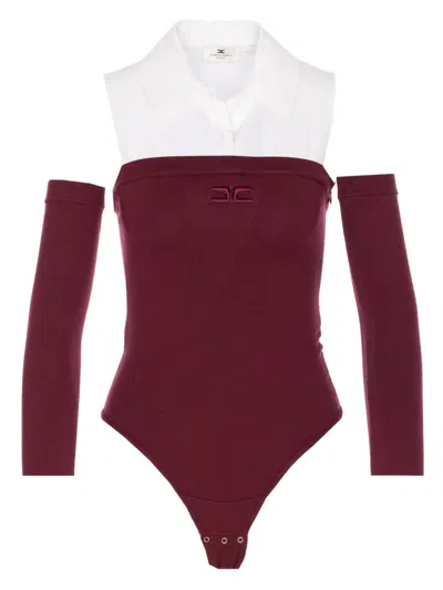 Elisabetta Franchi Embroidered-logo Bodysuit In Multi