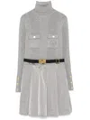 ELISABETTA FRANCHI EMBROIDERED-LOGO MINI DRESS