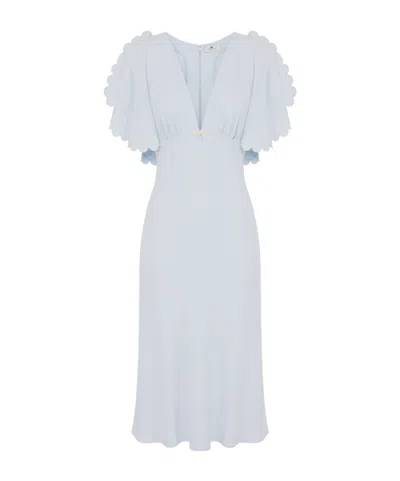ELISABETTA FRANCHI ELISABETTA FRANCHI V-NECK FLARED DRESS