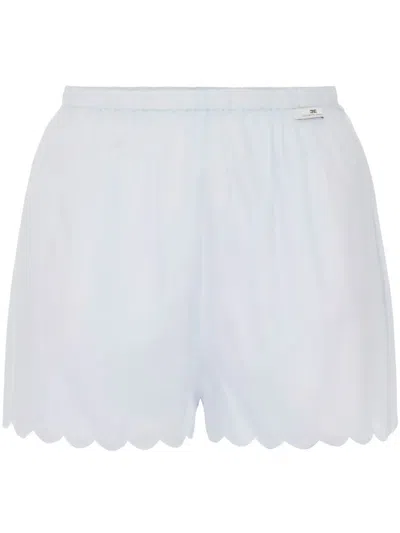Elisabetta Franchi Embroidered Shorts In Blue