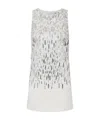 Elisabetta Franchi Crepe Mini Dress In White