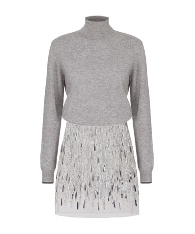 ELISABETTA FRANCHI WOOL MINI DRESS SET