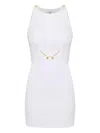 Elisabetta Franchi Enamelled-buttons Dress In White