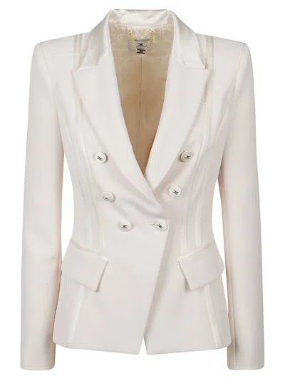 Elisabetta Franchi Essential Jacket In Burro
