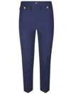 Elisabetta Franchi Buckle-detailing Trousers In Blue