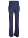 Elisabetta Franchi Buckle-detailing Trousers In Navy