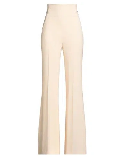Elisabetta Franchi Essential Woman Pants Cream Size 6 Polyester, Elastane In Pink