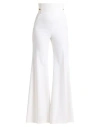 Elisabetta Franchi Essential Woman Pants White Size 8 Polyester, Elastane