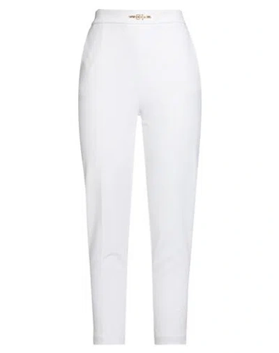 Elisabetta Franchi Essentials Woman Pants Off White Size 8 Polyester, Elastane In White