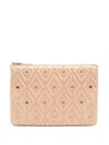 Elisabetta Franchi Étoile Clutch Bag In Neutrals
