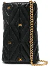 Elisabetta Franchi Étoile Quilted Phone Case In Black
