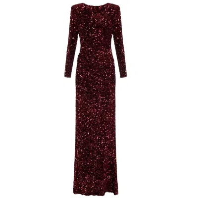 ELISABETTA FRANCHI EVENING DRESSES AND WOMEN'S CEREMONY ELISABETTA FRANCHI - DRESS - BURGUNDY