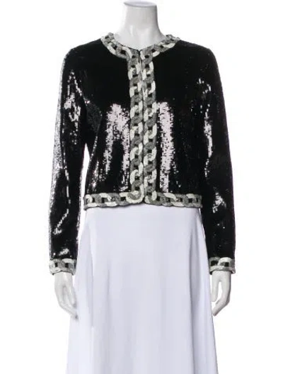 Pre-owned Elisabetta Franchi Evening Jacket In Black