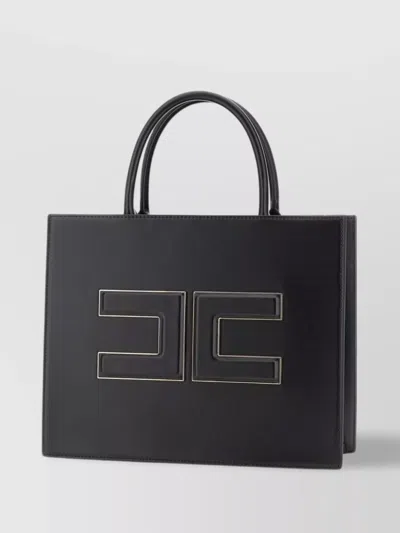 Elisabetta Franchi "events" Tote Bag With Shoulder Strap In Black