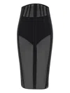 Elisabetta Franchi Events Tulle Midi Skirt In Black