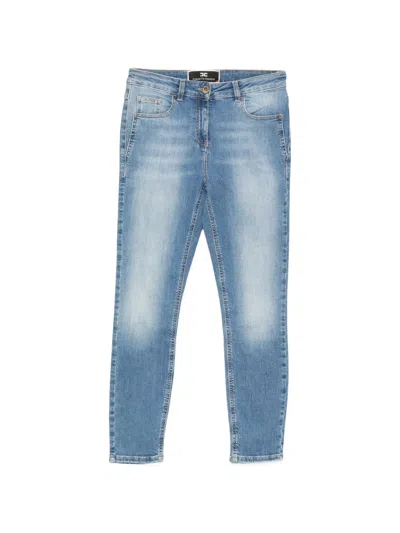 Elisabetta Franchi Faded Jeans In Blue
