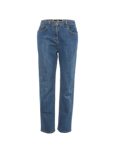 Pre-owned Elisabetta Franchi Faded Skinny Jeans In Blue