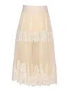 Elisabetta Franchi Couture Skirt Lace Detailing In Pink