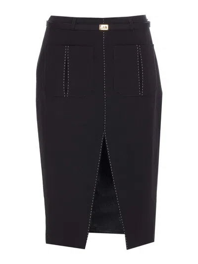 ELISABETTA FRANCHI BELTED SKIRT