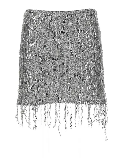 ELISABETTA FRANCHI FALDA SEMILARGA - PLATA