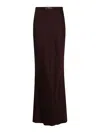 Elisabetta Franchi Long Skirt With High Waist And Metal Detail In Brown