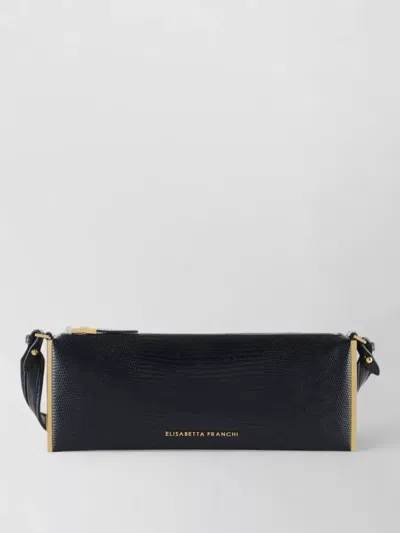 Elisabetta Franchi Faux Leather Clutch Bag Detachable Strap