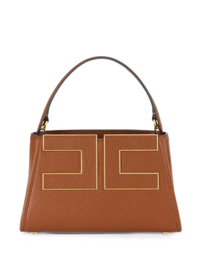 Elisabetta Franchi Faux Leather Handbag In Brown