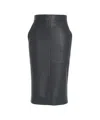 Elisabetta Franchi Faux Leather Pencil Skirt In Black