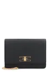Elisabetta Franchi Small Shoulder Strap With Logo Plaque In Black