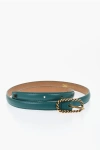 Elisabetta Franchi Faux-leather Thin Belt With Logo