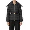 Elisabetta Franchi Down Jacket With High Collar And Belt