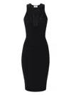 Elisabetta Franchi Dress In Knit Fabric With Crossover Laces