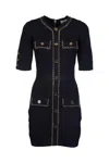 Elisabetta Franchi Viscose Mini Dress With Chain
