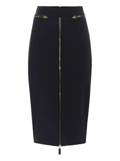 ELISABETTA FRANCHI ELISABETTA FRANCHI FITTED BLACK PENCIL SKIRT
