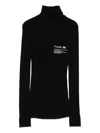 Elisabetta Franchi Turtleneck Logo-motif Sweater In Black