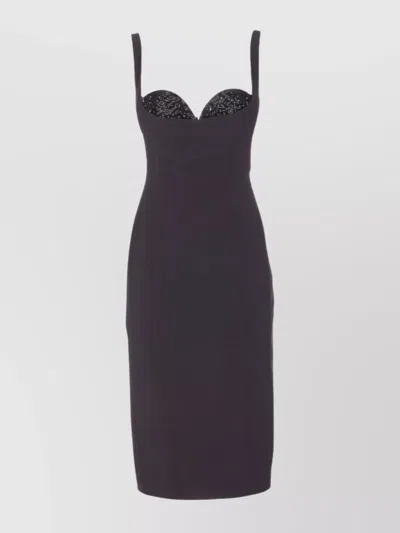 ELISABETTA FRANCHI FITTED DRESS WITH ADJUSTABLE SHOULDER STRAPS